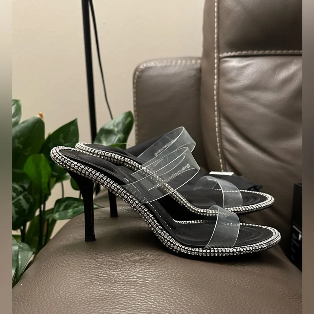 Alexander Wang
Kira 85MM Embellished PVC Black Sandals. Size 37 (7) - Picture 12 of 14